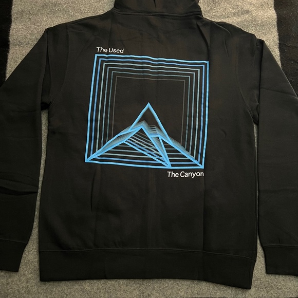THE USED The Canyon Black Zip-Up Tour Hoodie MEDIUM - Picture 5 of 8